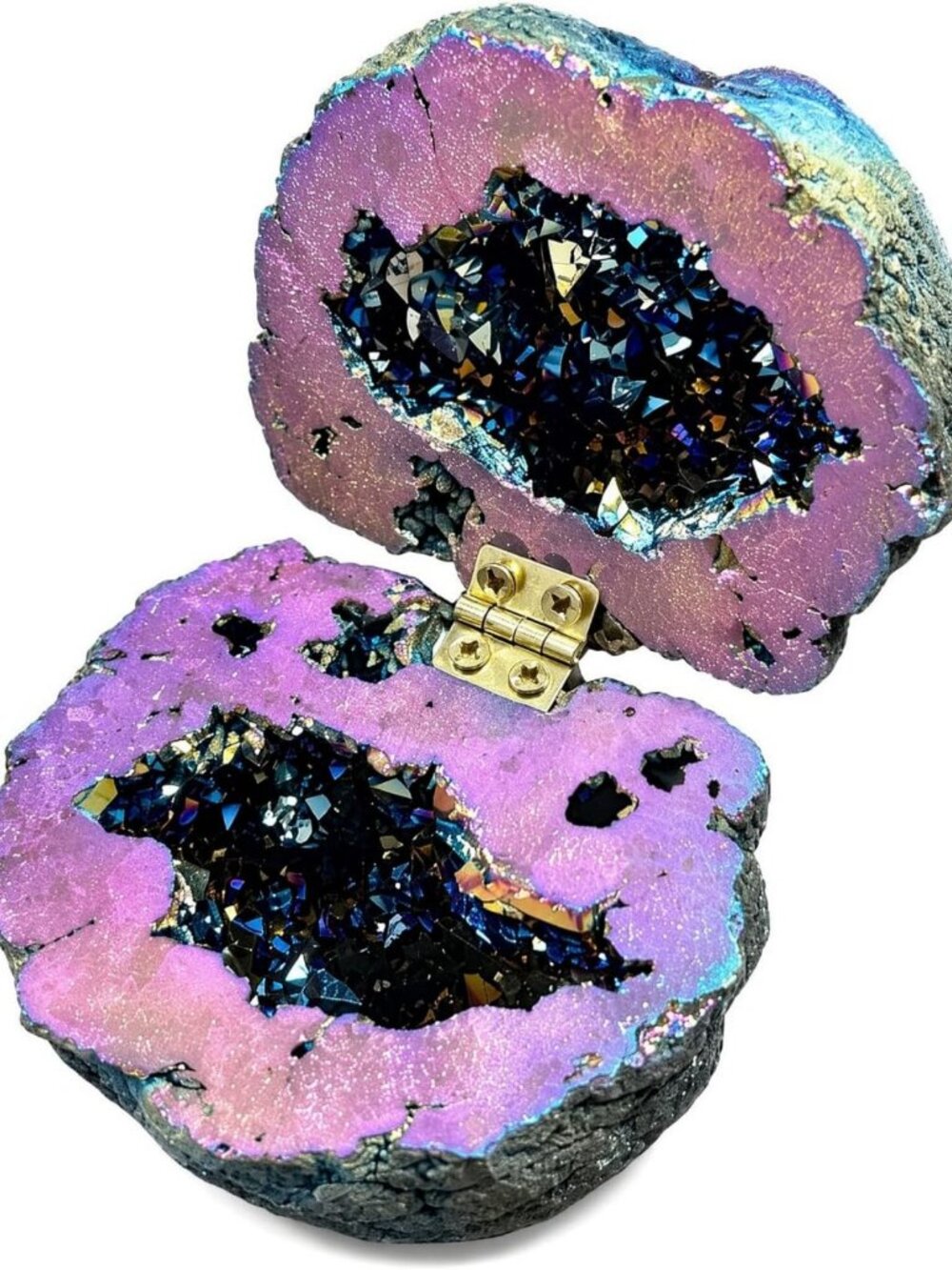 Crystal Geode Ring Box - Elegant Proposal Holder for Engagement & Wedding